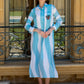 Azure Stripe Shirt Dress