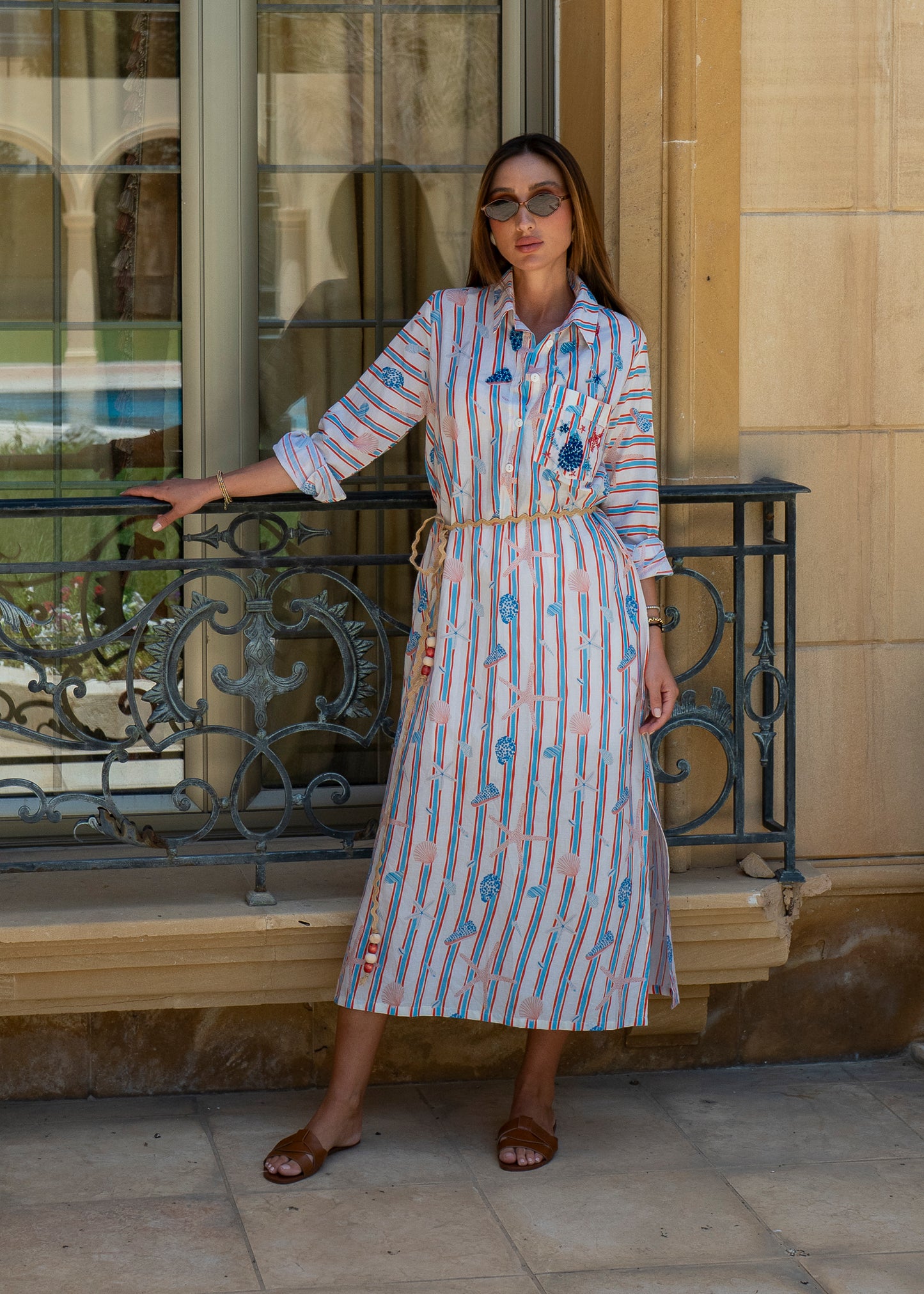 Nautical Striped Shirt Dress