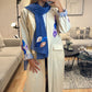 Beige Linen up with Cotton Abaya
