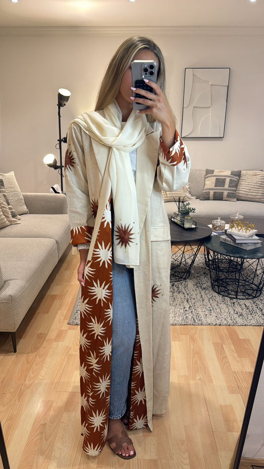 Brown Star abaya