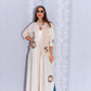Classic Off-White Linen Abaya
