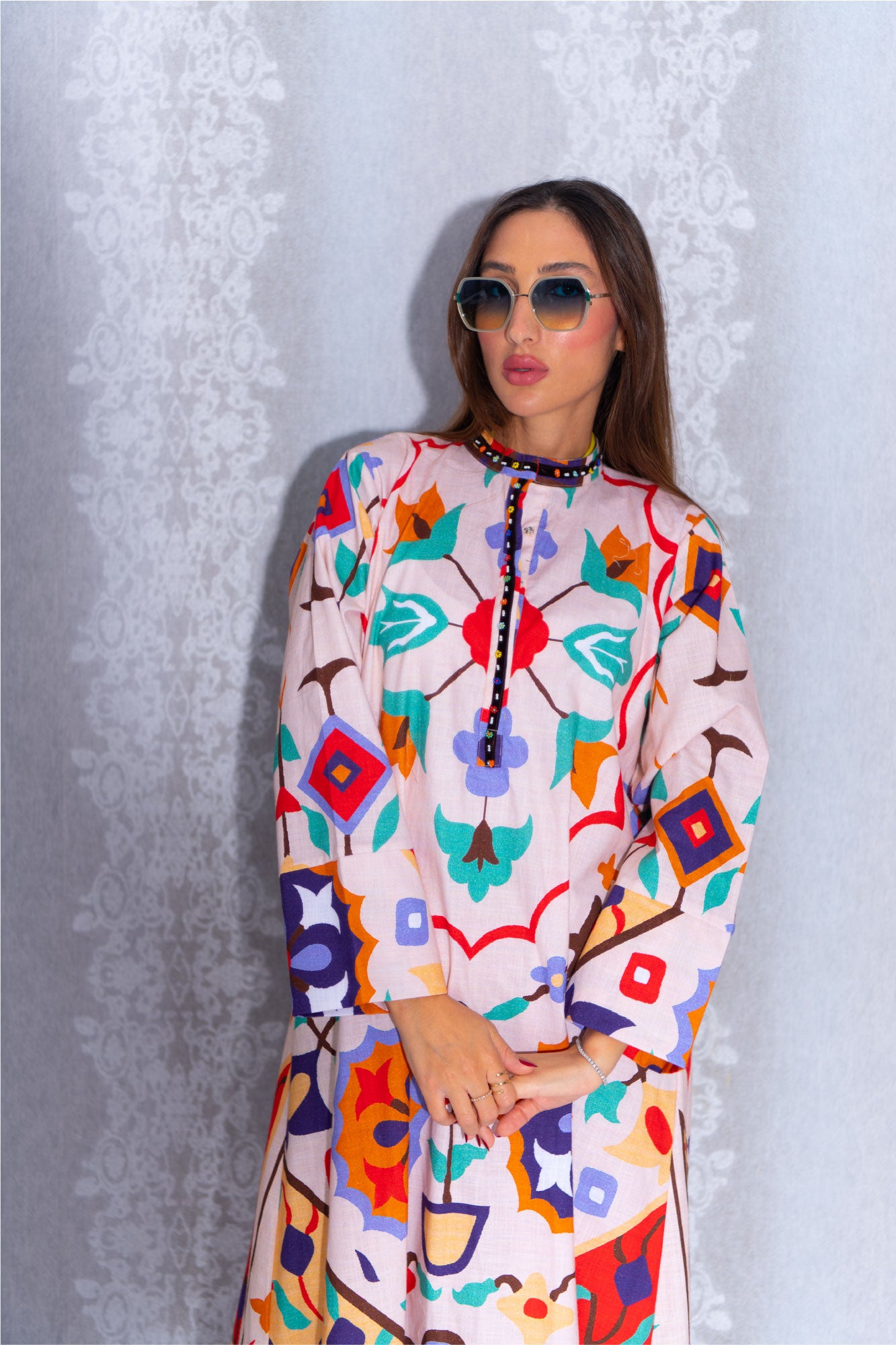 Colorful Cotton Abaya