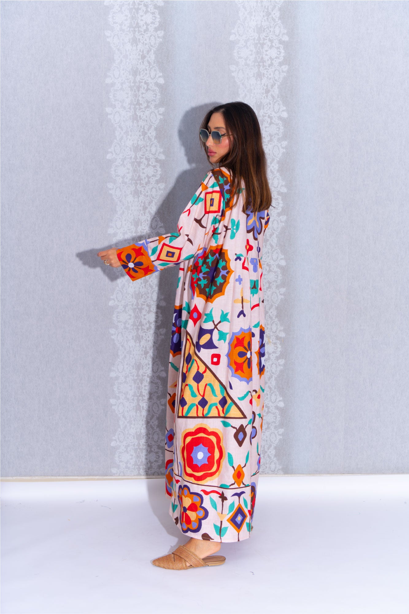 Colorful Cotton Abaya dress