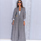 Contemporary Grey Cotton Blazer-Style Abaya