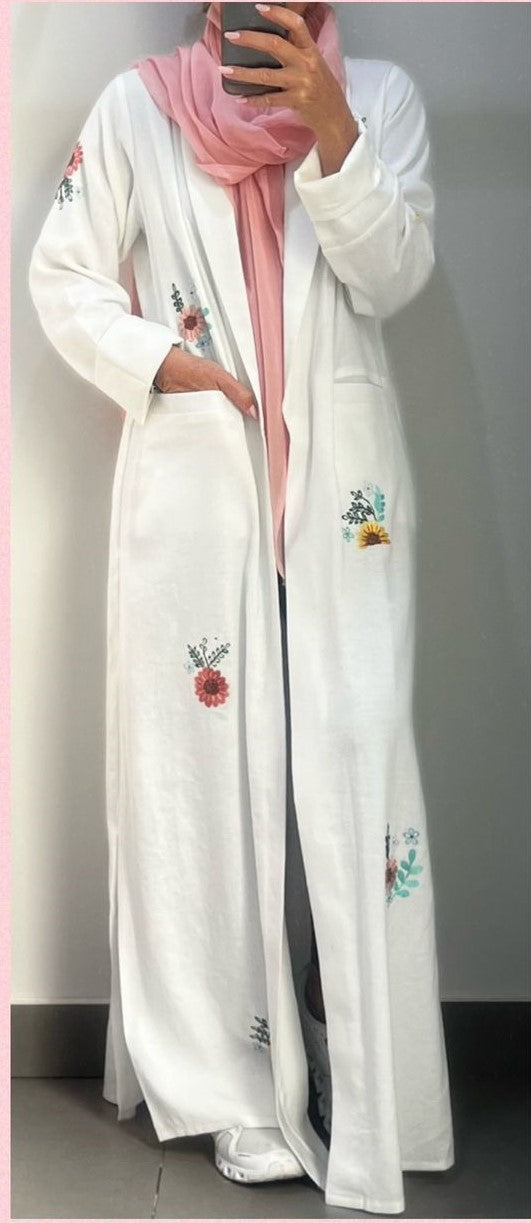 Dandy white abaya