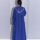 Elegant Embroidery Purple Linen Abaya