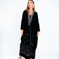 Elegant Velvet Black Abaya with Vibrant Diamond Embroidery