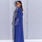 Embroidery Purple Linen Abaya dress