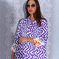 Floral Hem Purple Lava Tree Cotton Abaya