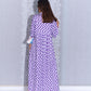 Floral Hem Purple Lava Tree Cotton Abaya dress