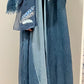 Leaf style dandy Cotton Abaya