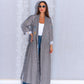 Grey Cotton Blazer-Style Abaya