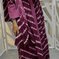 Print Indian pink abaya