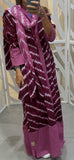 Print Indian pink abaya