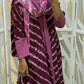 Print Indian pink abaya