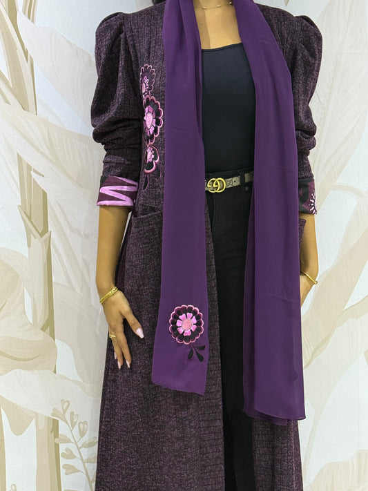 Wool blazer abaya