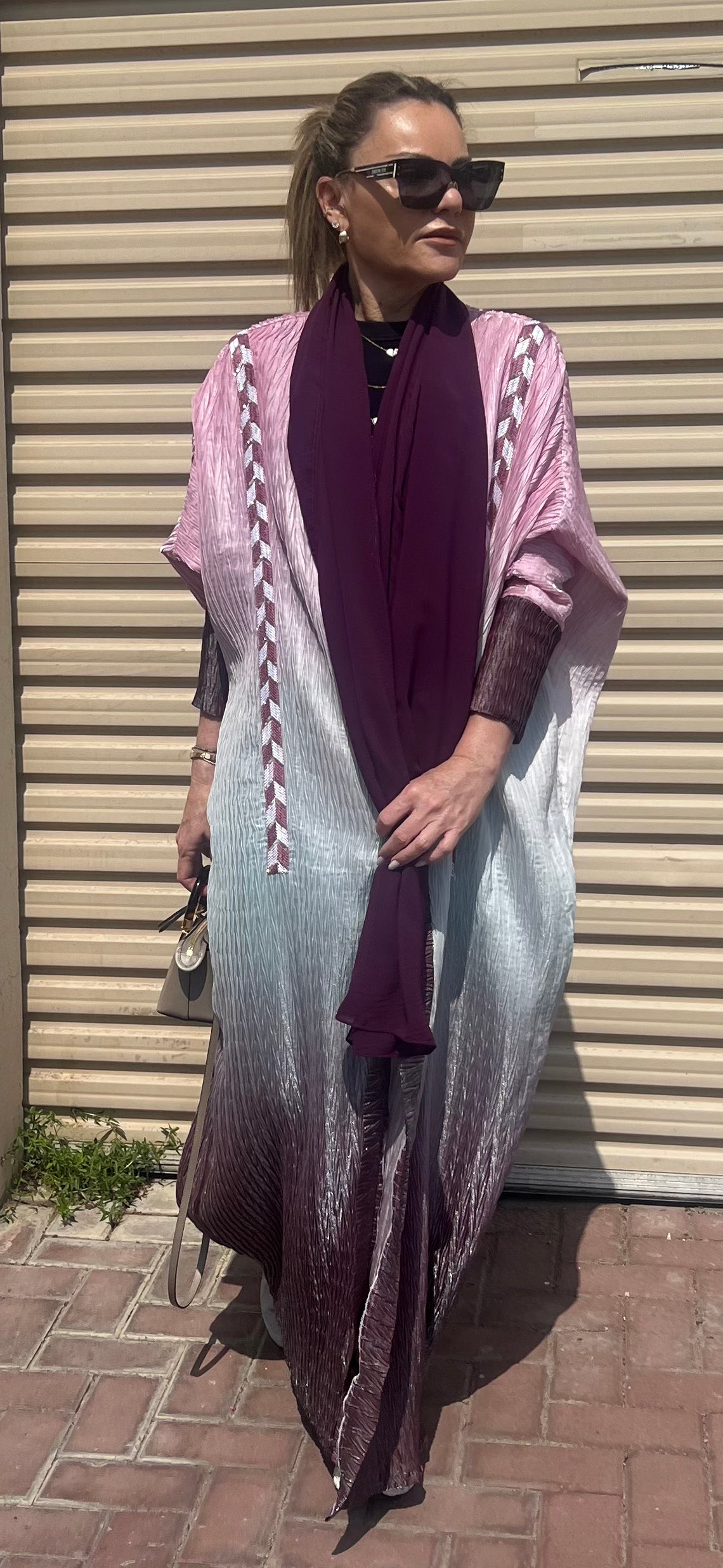 Marwa ambre stretch fabric