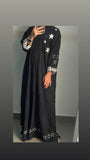 Enigma Black Cotton Abaya