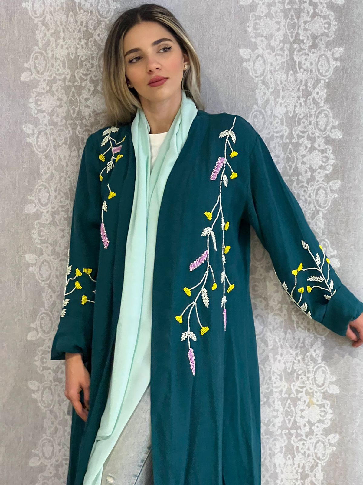 Lemon Tree Linen fabric abaya