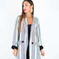 Linear Elegance Striped Wool Abaya 