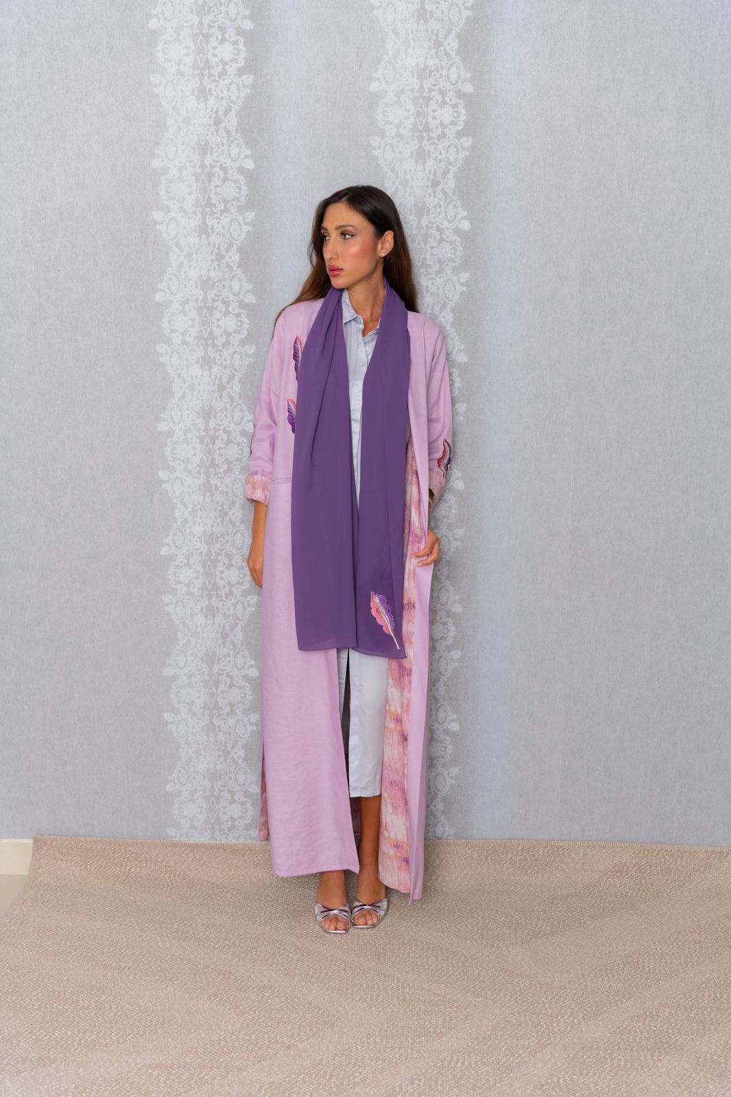 Pinkberry Cotton with Linen abaya