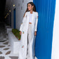 Roasa White linen women dress