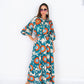 Ronda Retro-Inspired Geometric Maxi Dress