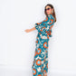 Ronda Retro-Inspired Geometric Maxi Dress