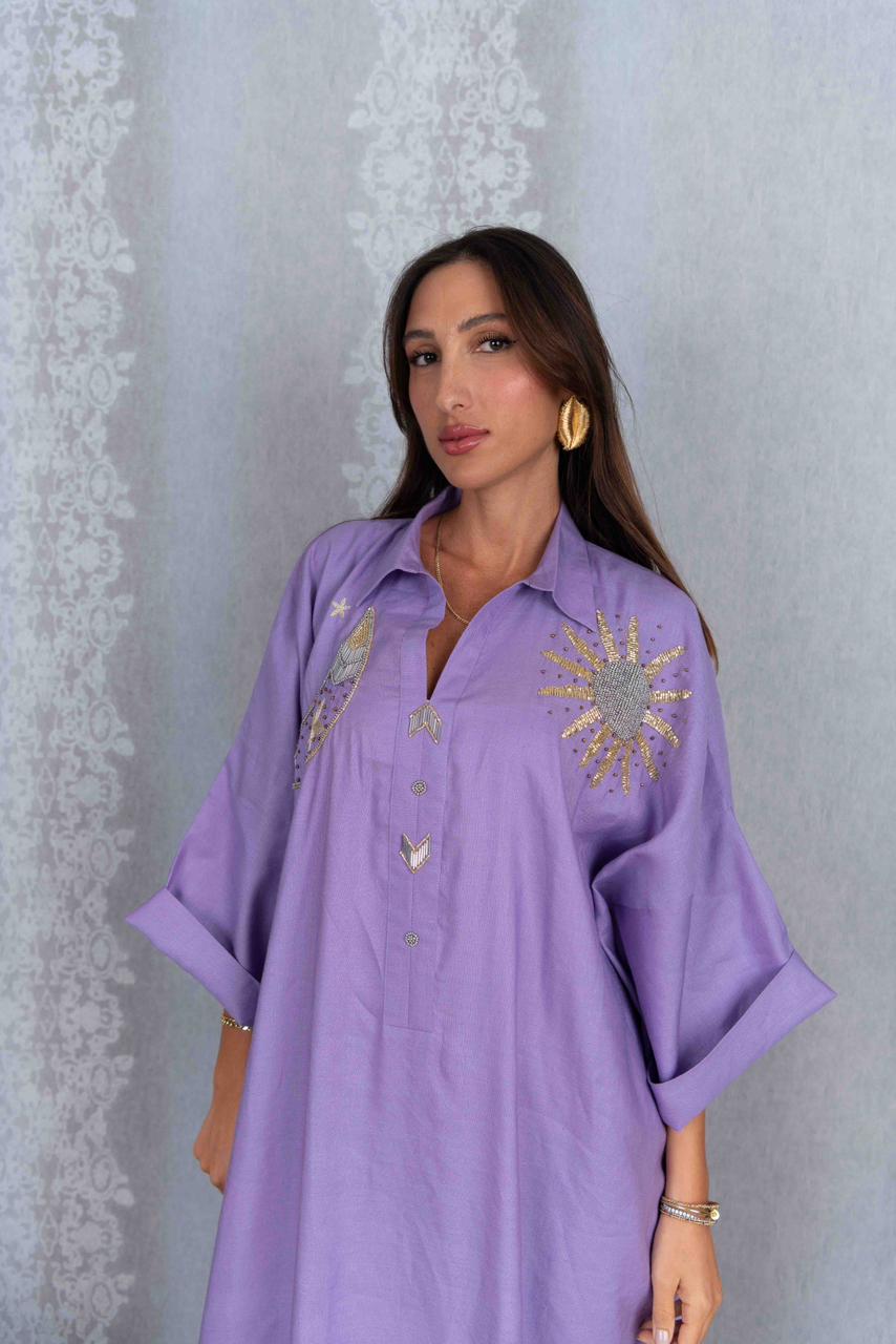 Sun to moon purple dress