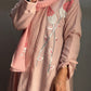 Sunbola cotton light pink abaya