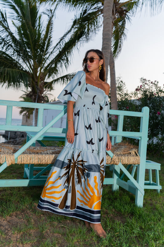 Ward cotton dress