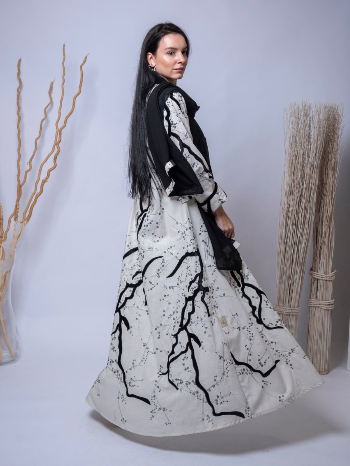 Classy White Abaya