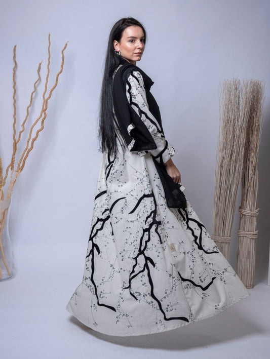 Classy White Abaya