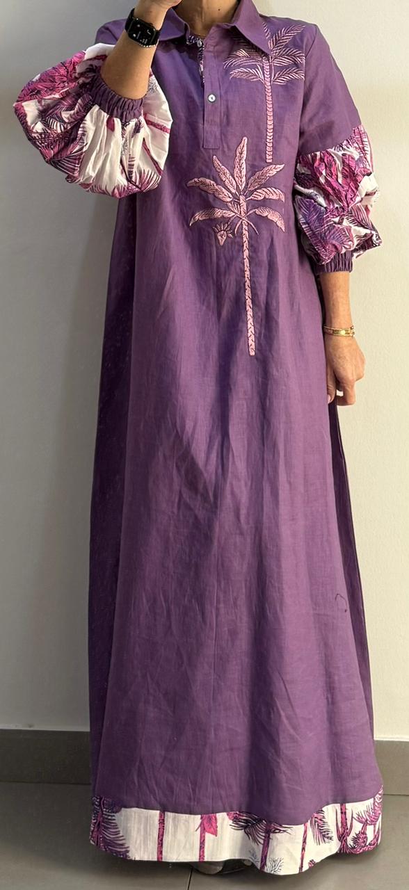 Purple Palm Dress