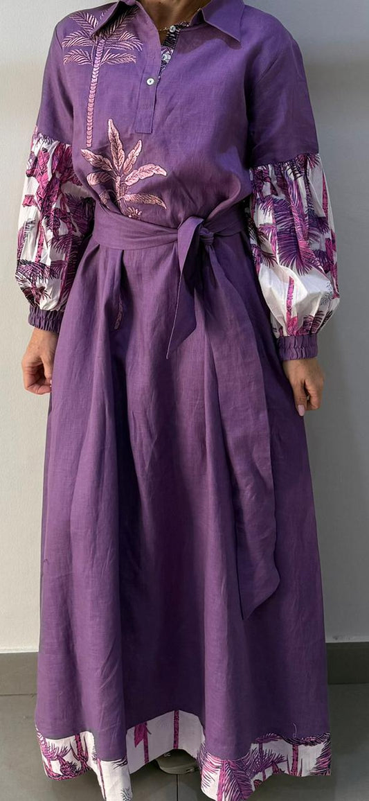 Purple Palm Dress