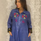 Metallic blue dress