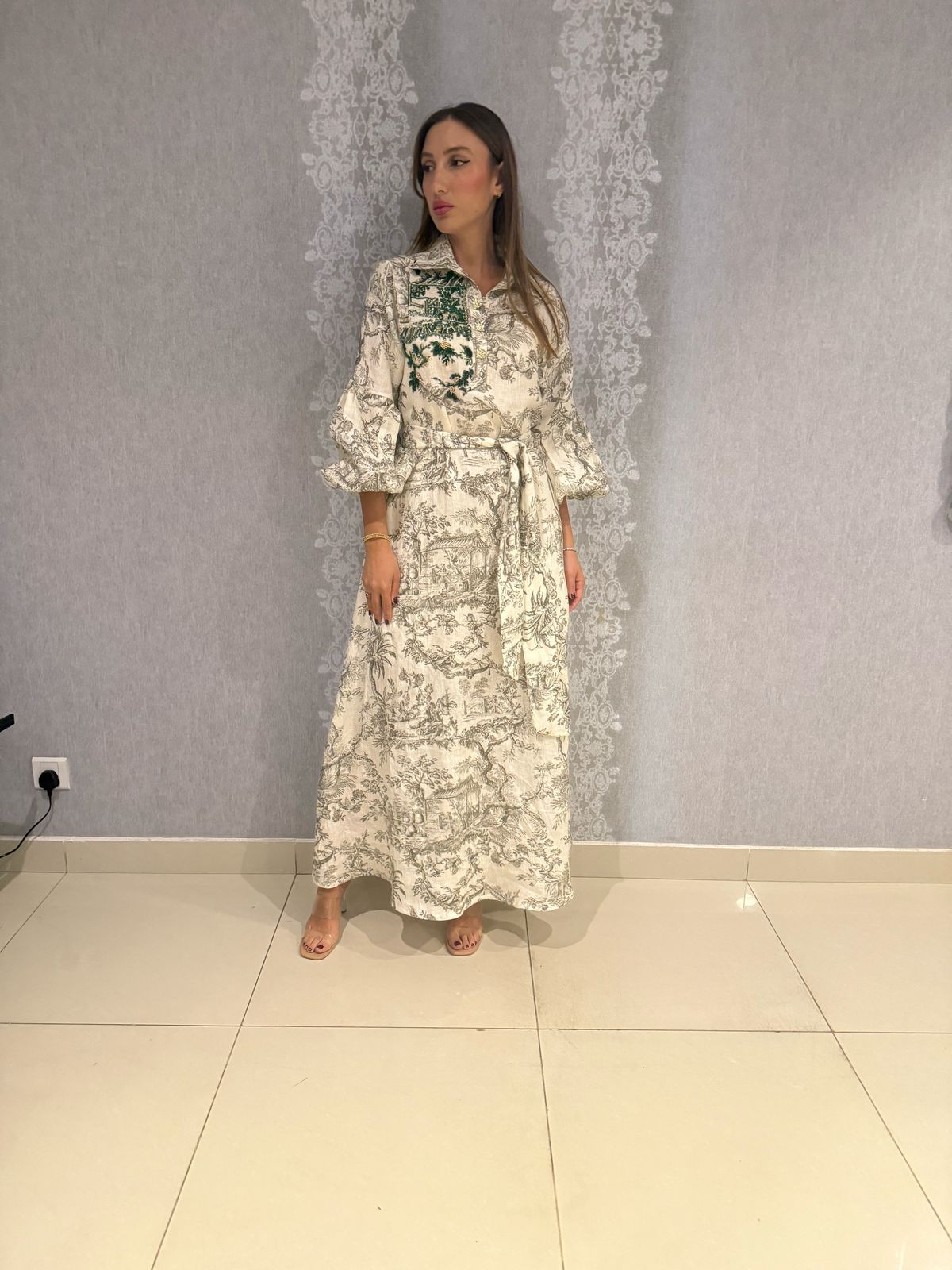 Green D dress