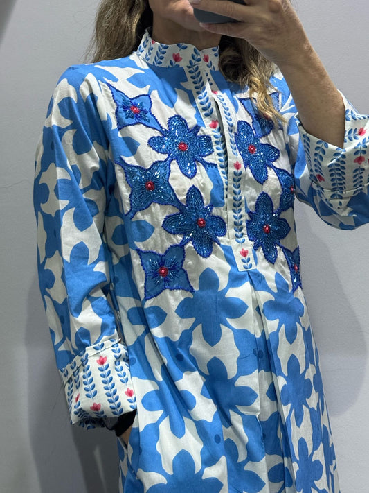 Blue daisy fleur