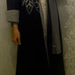 Black leaf double face abaya
