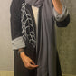 Black leaf double face abaya