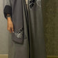 Black leaf double face abaya