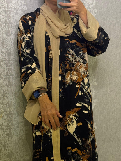 Double flower abaya