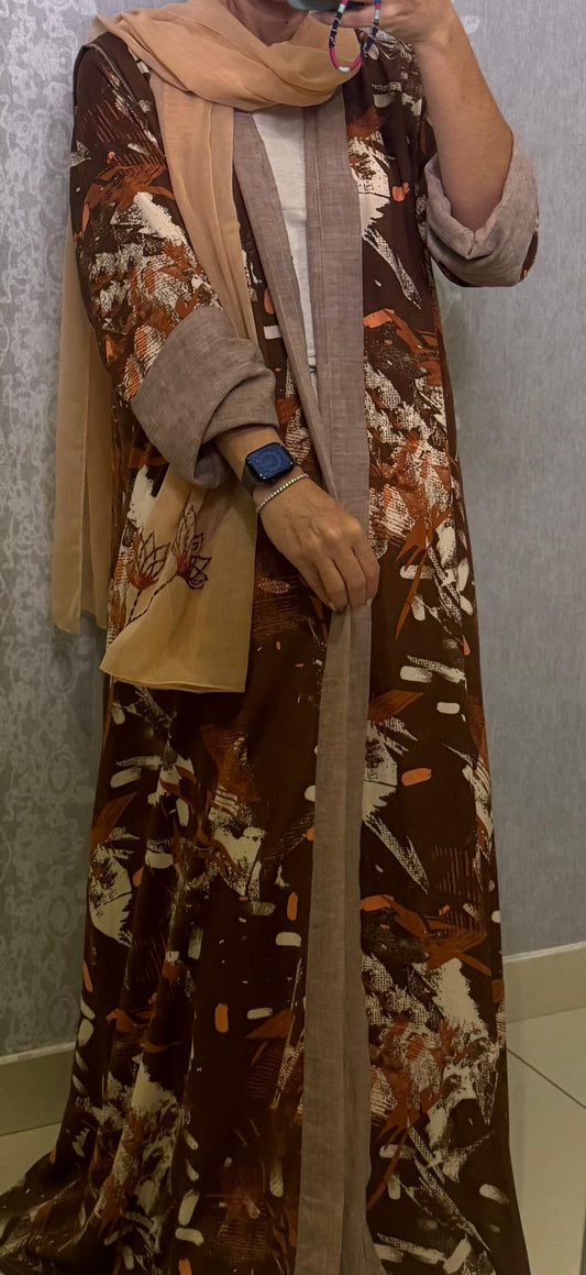Double flower abaya