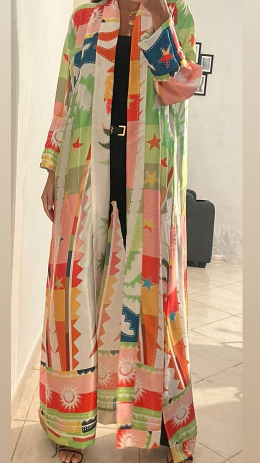 Silk Abaya Orange