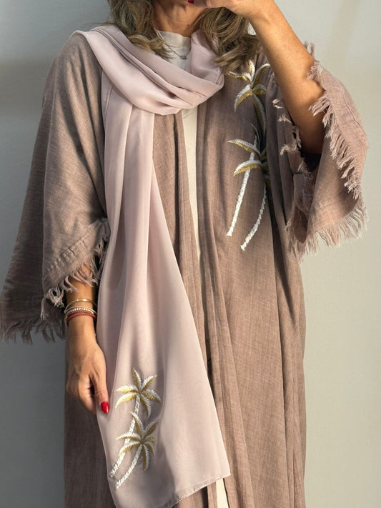 Palm Embroidered Abaya