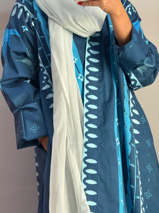 Palm Print Abaya