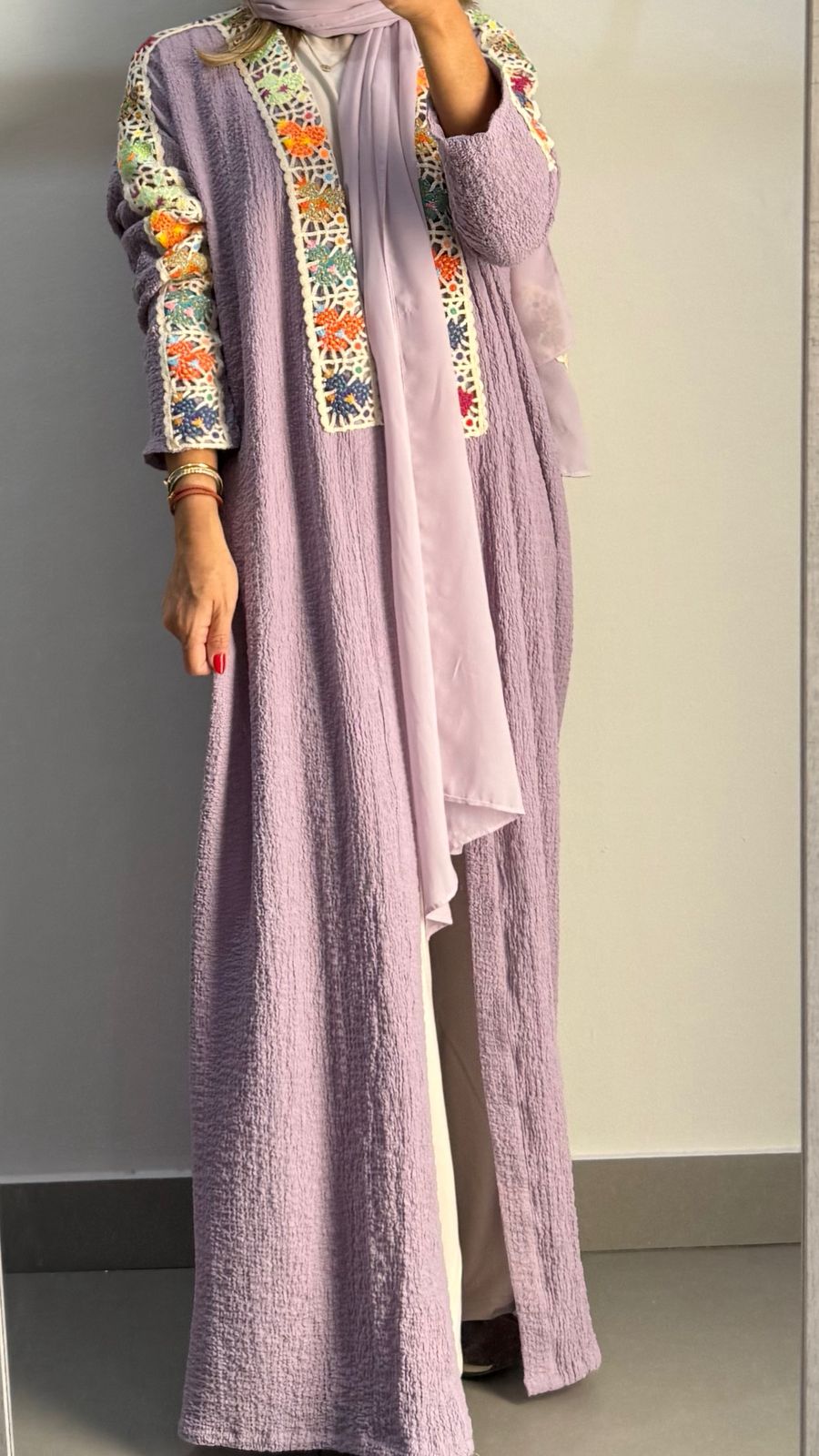 Crochet Accent Abaya