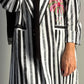 Striped Embroidered Abaya