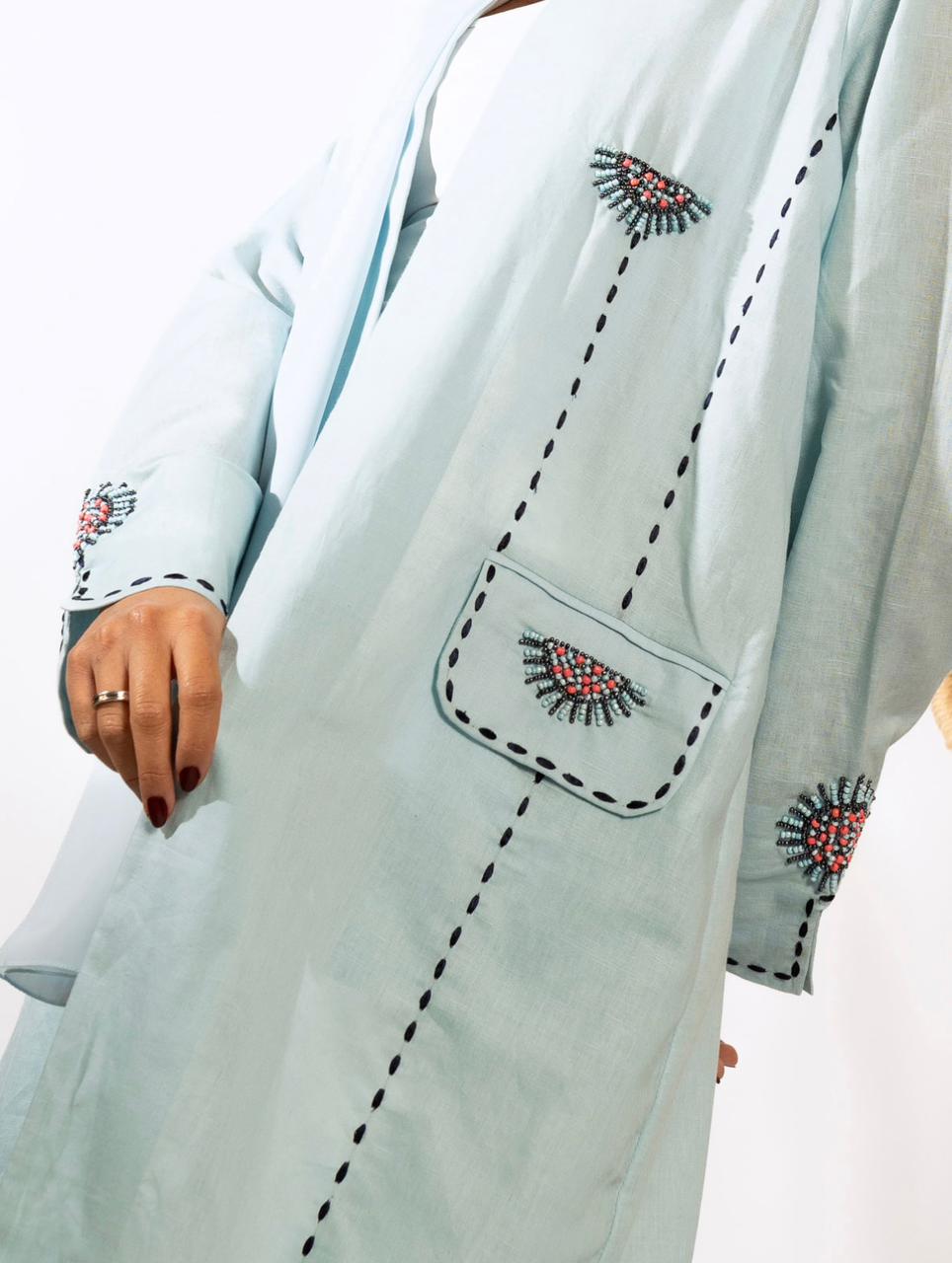 Crepe sunrise abaya