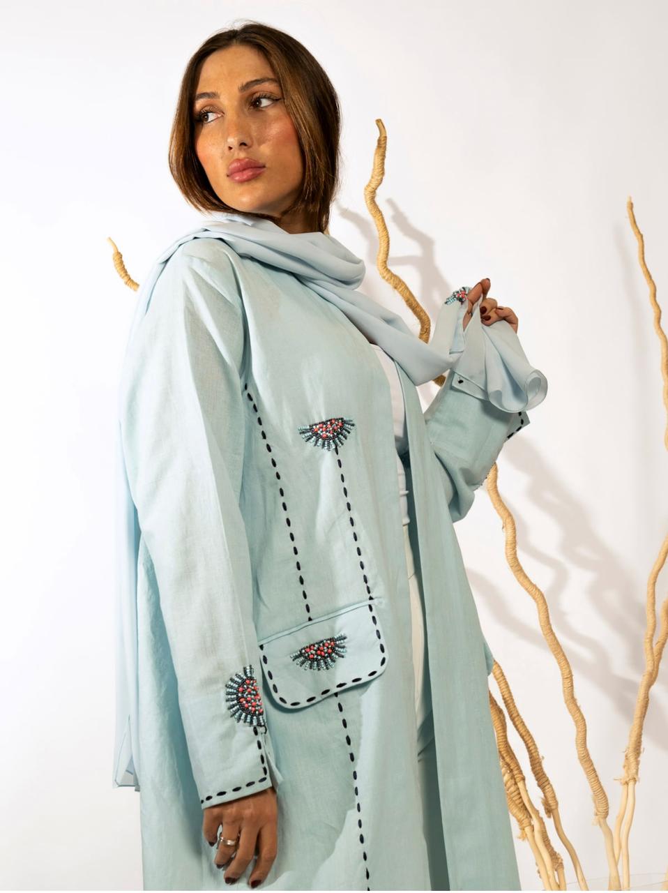 Crepe sunrise abaya